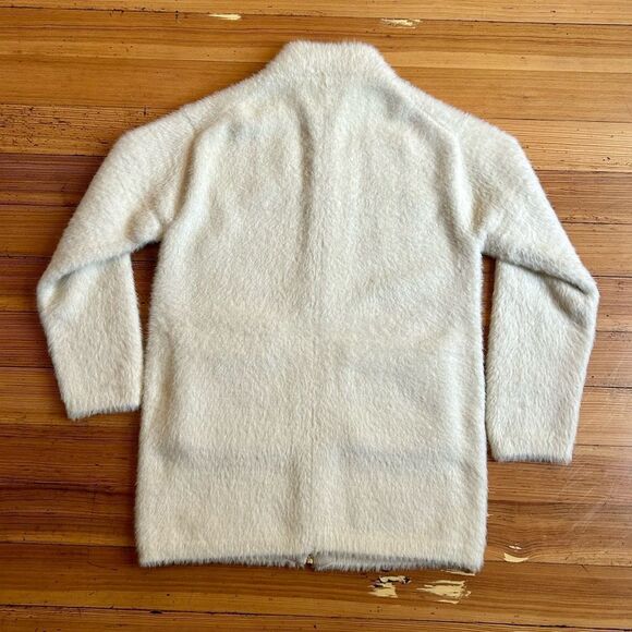 J. Crew Point Sur Fuzzy Cardigan Jacket, Ivory. Size XS. - Picture 4 of 13